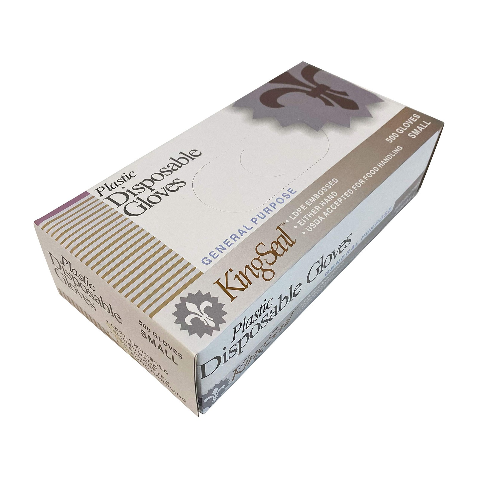 2000 Count Kingseal Light Duty Poly Disposable Gloves Powder-Free Latex-Free