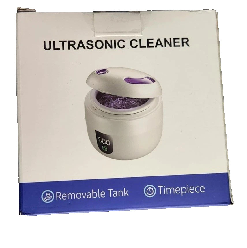 Ultrasonic Cleaner 45kHz 25W 180ml Stainless Steel UV-C Light OB