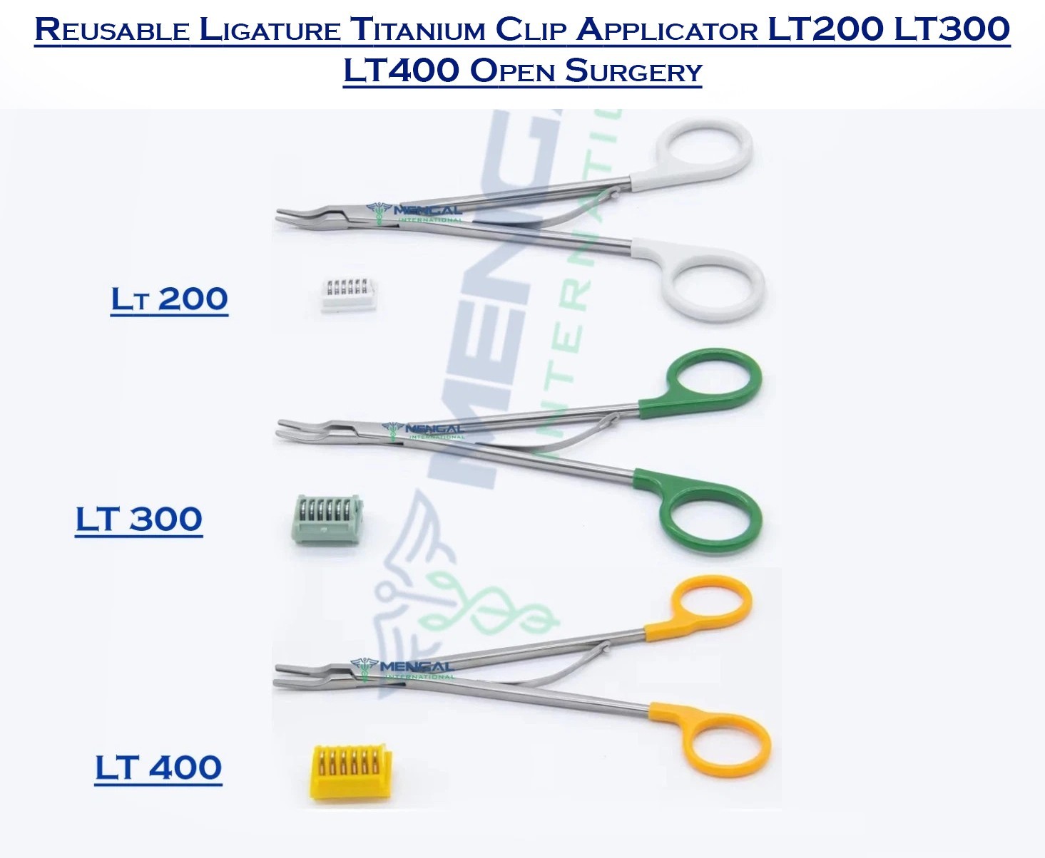 Reusable Ligature Titanium Clip Applicator LT200 LT300 LT400 Open Surgery