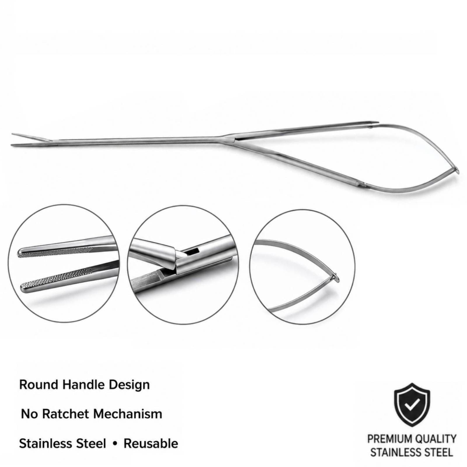 Jacobson DeBakey Forceps | 1mm Straight Jaws, 5mm Shaft, 16 inch Working