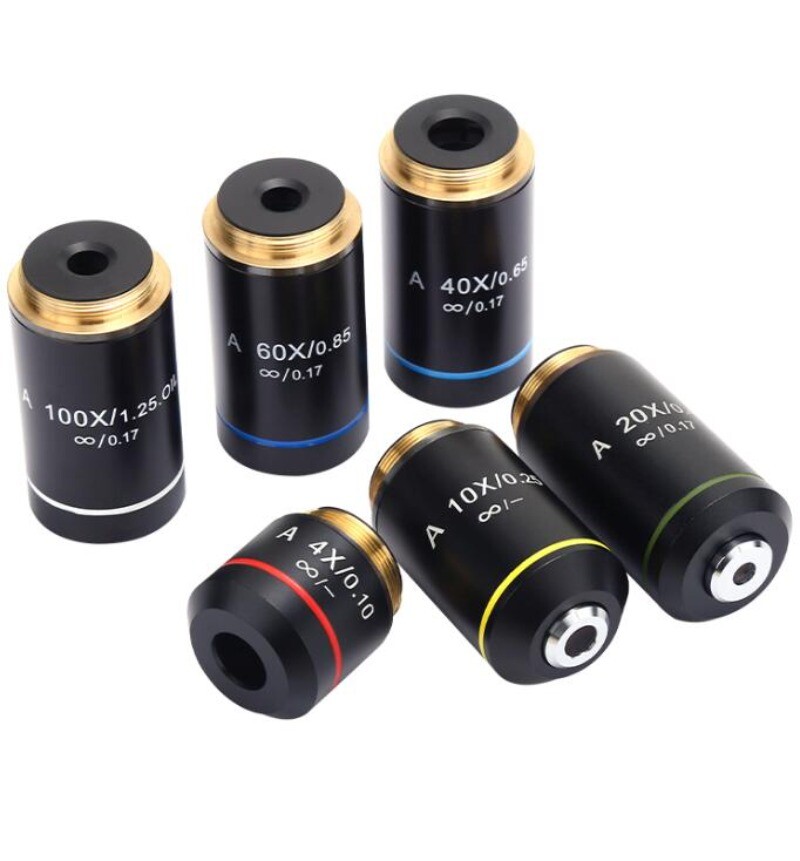 Infinity Objective Lens RMS Thread f Olympus Microscope 4X 10X 20X 40X 60X 100X