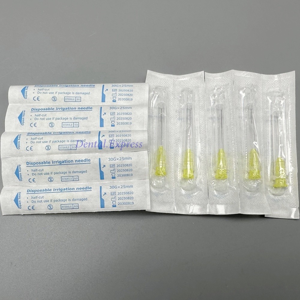 100pcs/Pack Dental Endo Irrigation Needle Syringe Tips Disposable 27G/30G 25mm