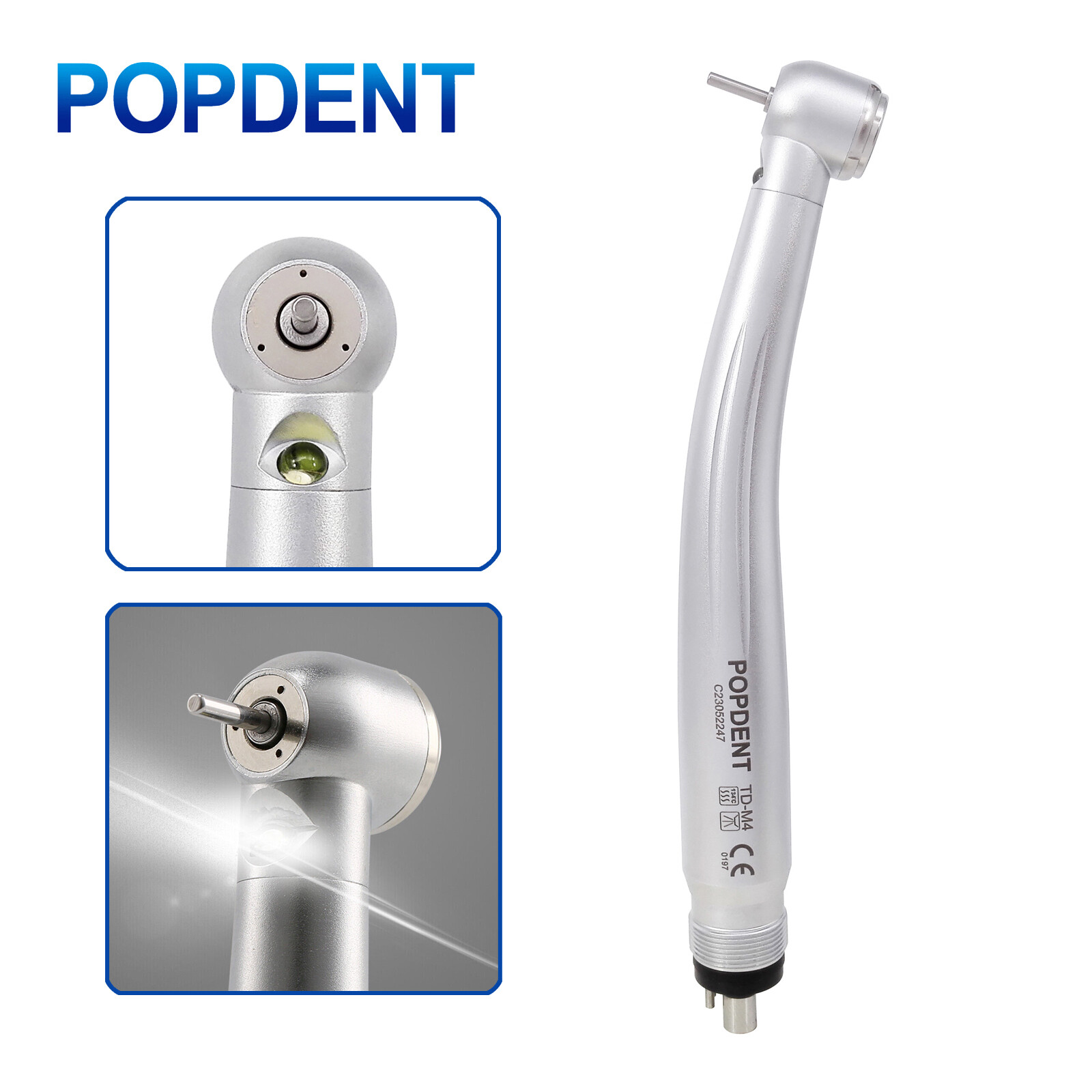 NSK Style Dental Fiber Optic High Speed LED E-generator Handpiece 4 HOLE POPDENT