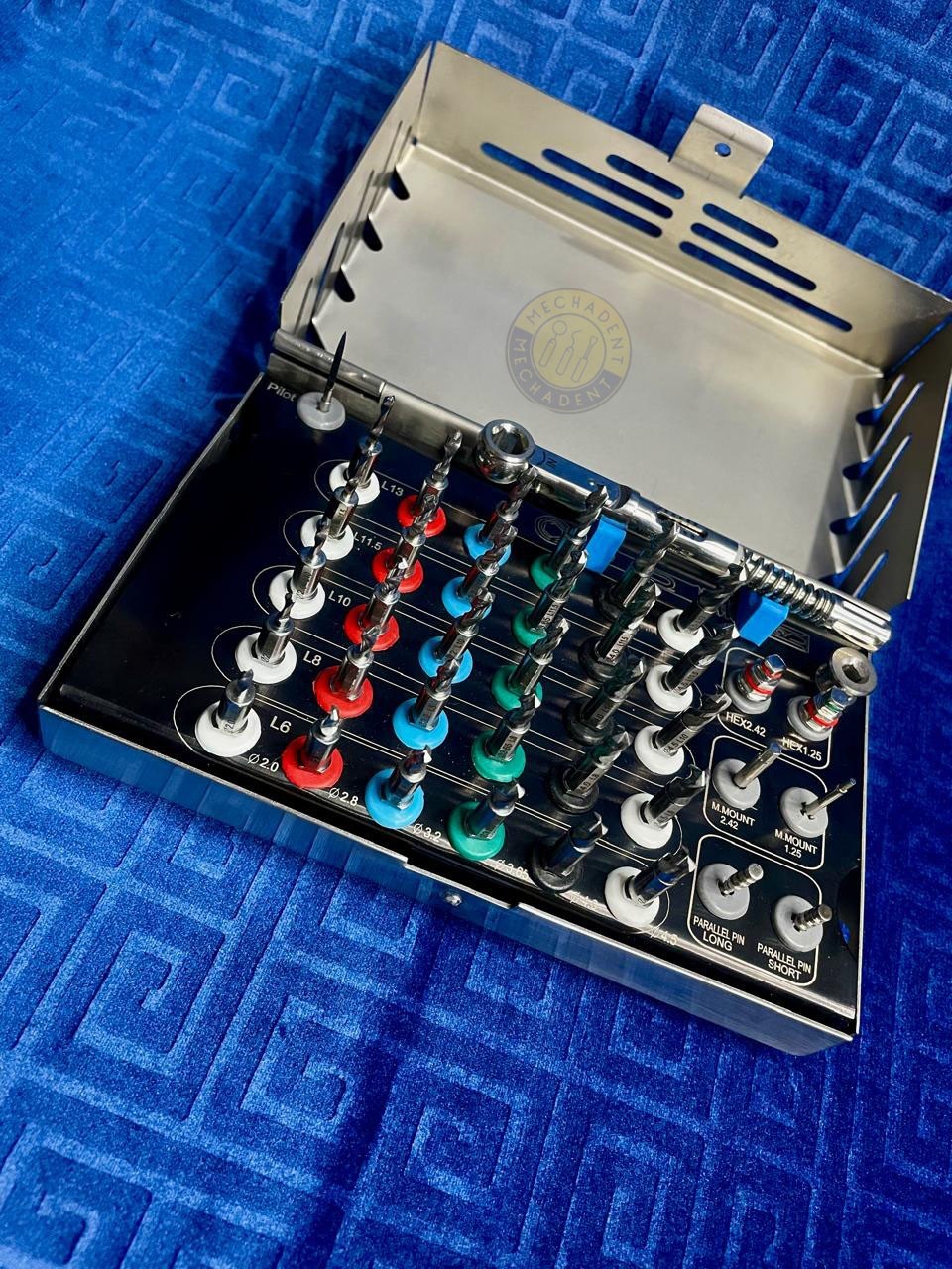 Dental Implant Integral Stopper Drills with Drivers and Keys Complete Kit 45 PCs