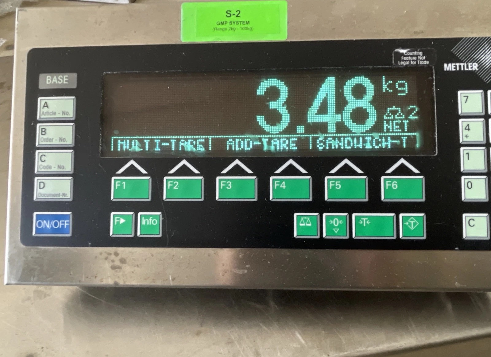 METTLER TOLEDO MODEL 2097 SCALE PLATFORM & ID7 WEIGHING TERMINAL 0.05-400LBS RAN