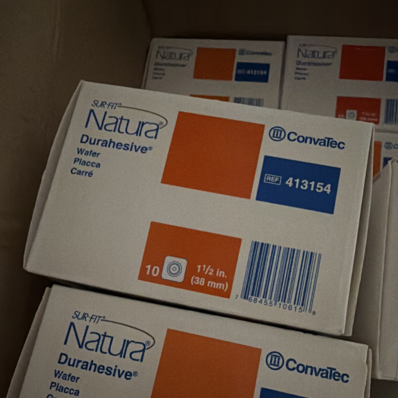 ConvaTec SUR-FIT Natura Durahesive Wafer 413154 Flat Pre-Cut 1 1/2in
