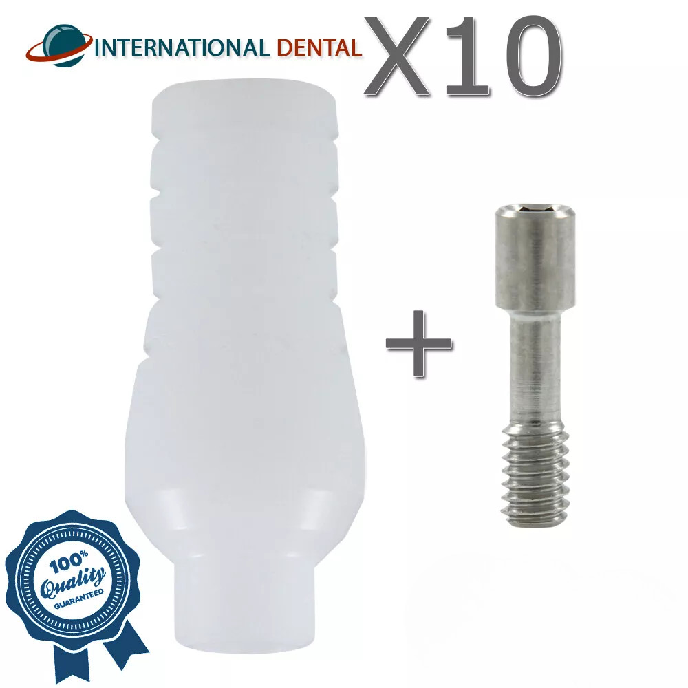 10 Straight Plastic Rotational Castable Standard Abutment Dental Fixture Int Hex