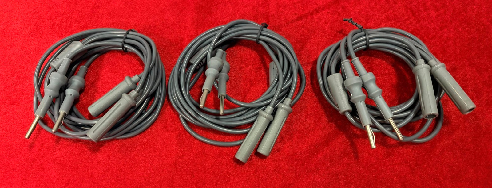 3nos. Laparoscopic Biclamp Cable 4mmx300cm Silicon Material Best Quality