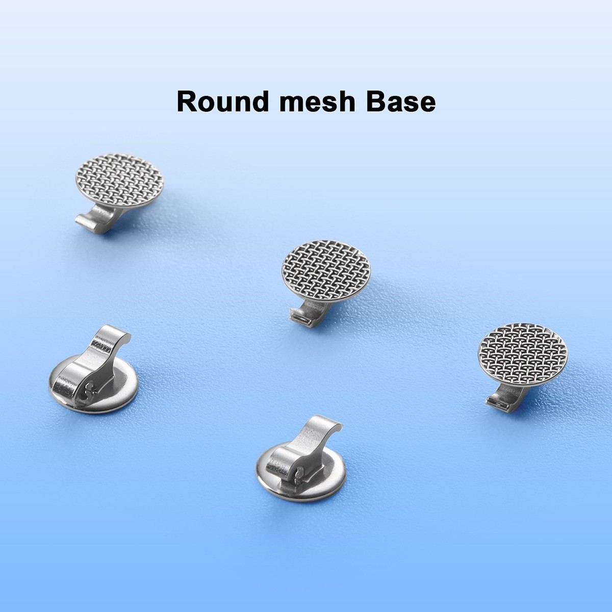 Dental Orthodontic Bondable Lingual Buttons hole Vertical Horizontal channel