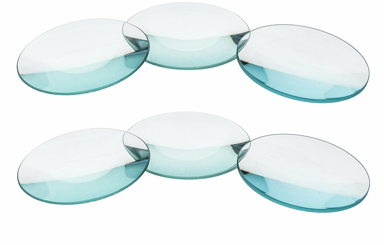 Optical Glass Lens Set – 3 Dbl Convex, 3 Dbl Concave, 50mm Dia – 20, 30, 50cm FL