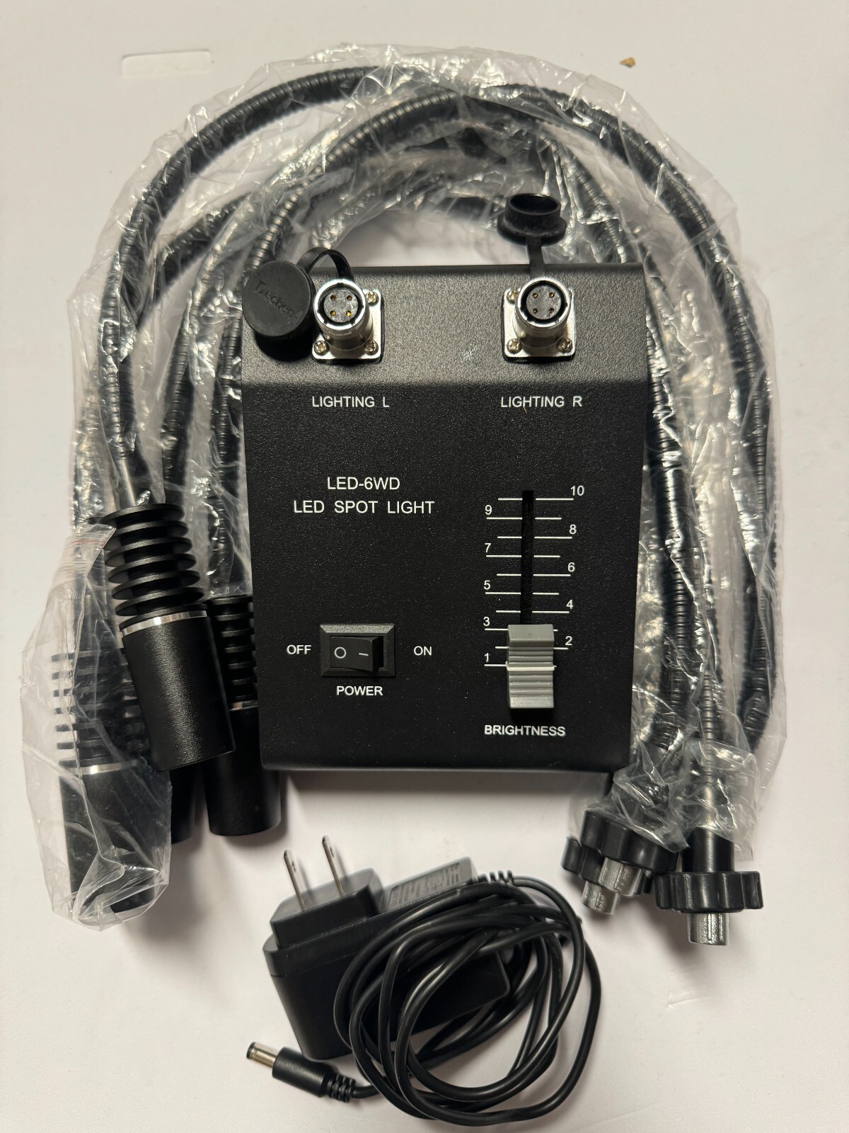 AmScope Led-6W Powerful 6 Watt Led Dual Gooseneck Light Illuminator YAG181102