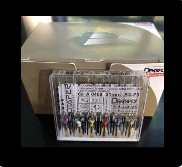 Dentsply Rotary ProTaper Universal Engine NiTi Files 21 mm SX-F3 (6 Files/Pack)