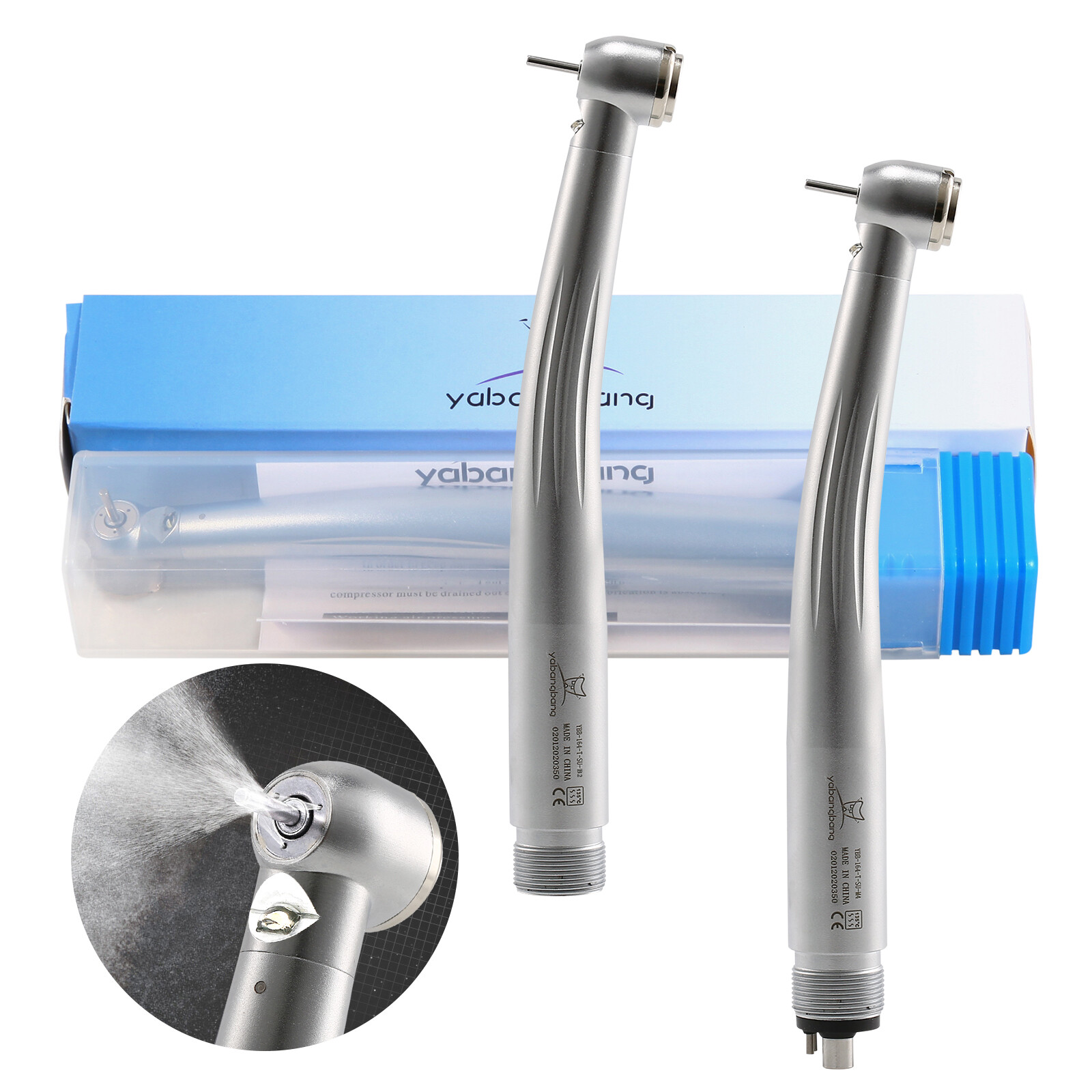 Dental LED E-generator Fiber Optic High Speed Handpiece 2Holes 4-Holes FDA