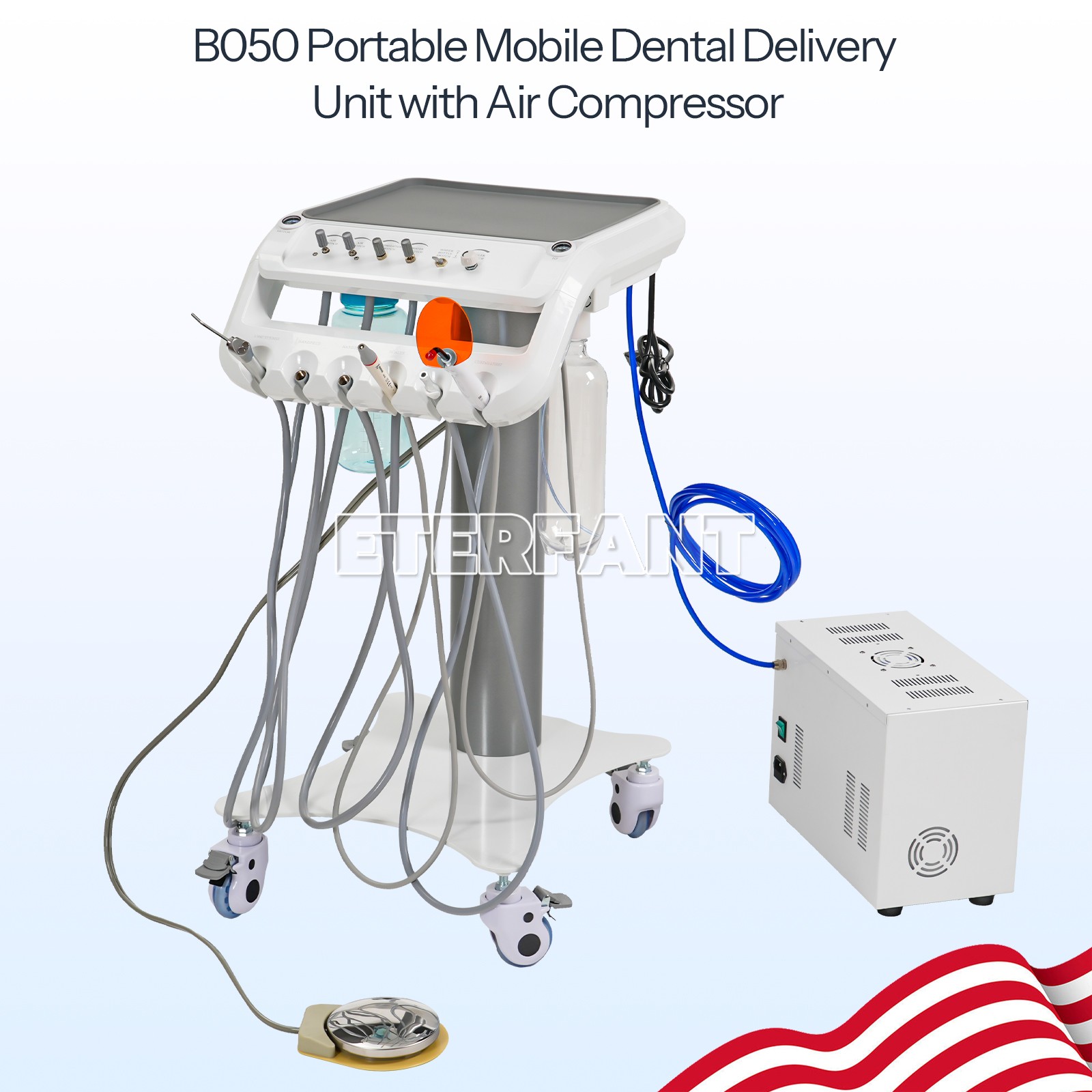Dental Delivery Unit System/Treatment Cart/Unit with Air Compressor/Suction Unit
