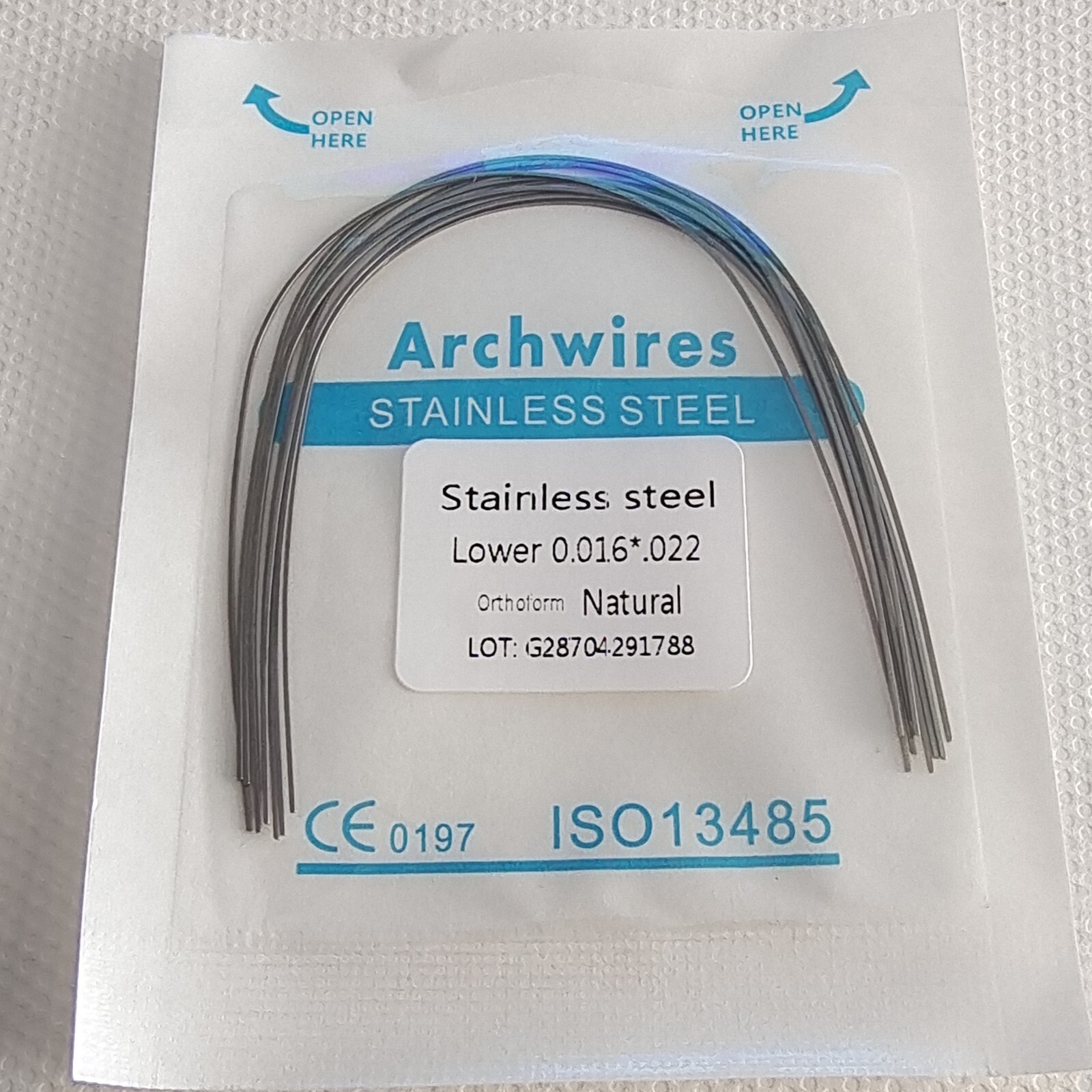 20Packs Dental Orthodontic Arch Wire Stainless Steel Natural Form Rectangular
