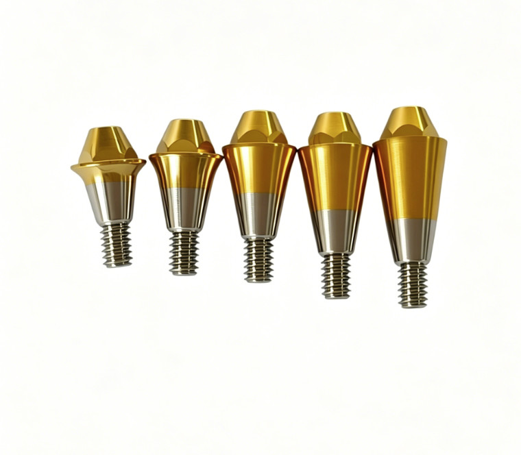 6×Dental multi unit straight abutment D4.8 MU for bridge work fit Hiossen Osstem