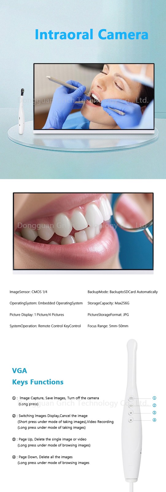 US Stock Dental 24Inch High-Definition Digital SONY CCD Monitor Intraoral Camera