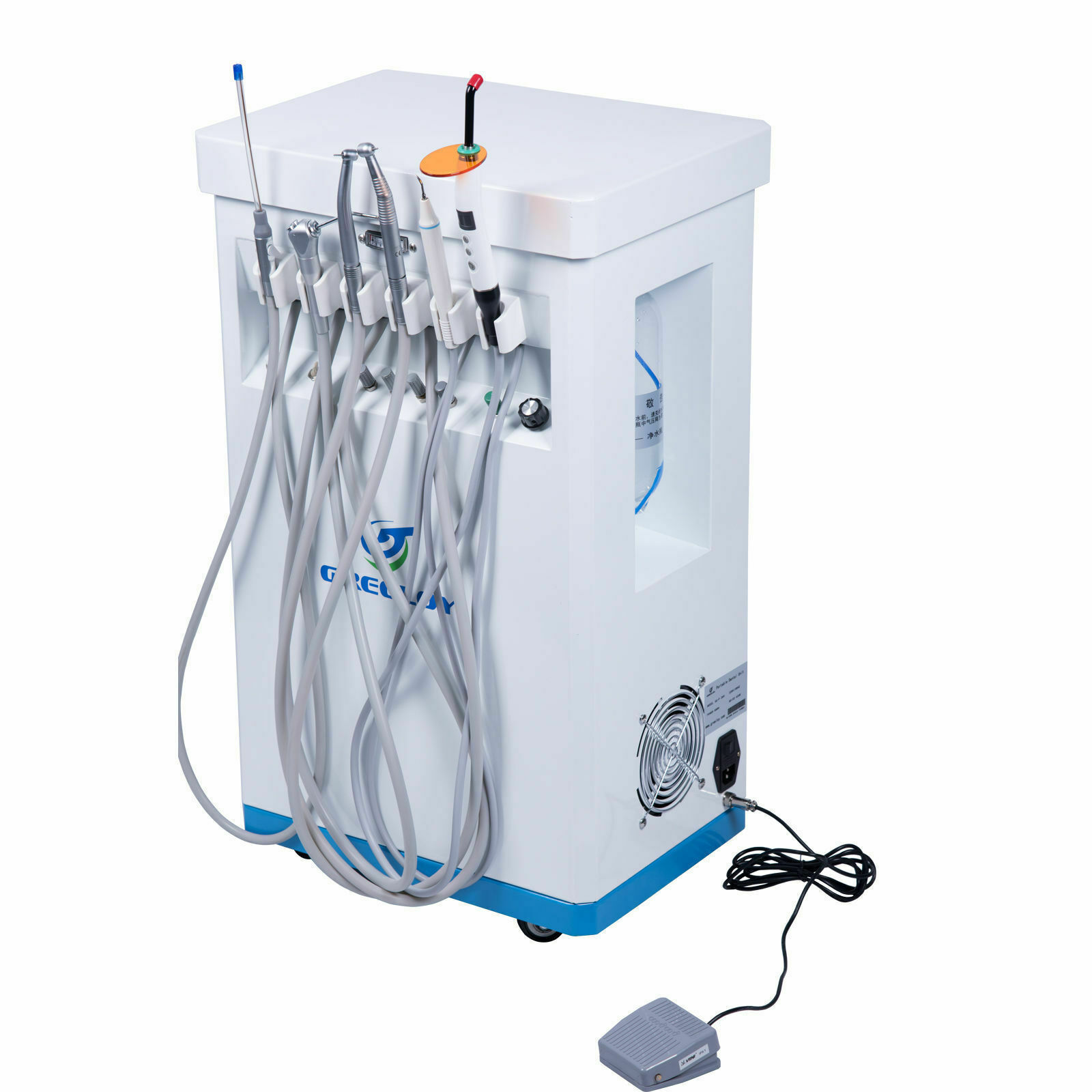 Mobile Dental Unit GU-P209 with Air Compressor LED Curing Light Scaler 4 Hole US