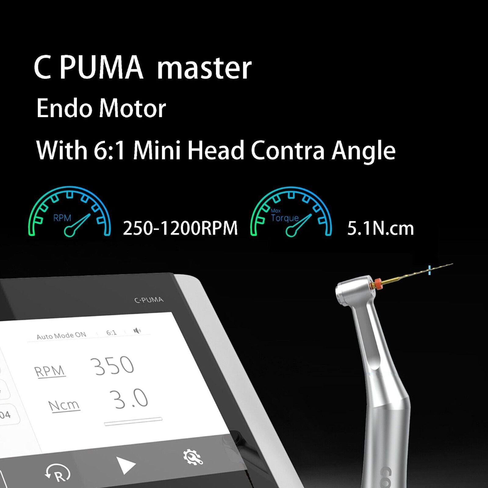 COXO Dental Electric Motor LED 1:5 Contra Angle 6:1 Endo Handpiece C PUMA Master