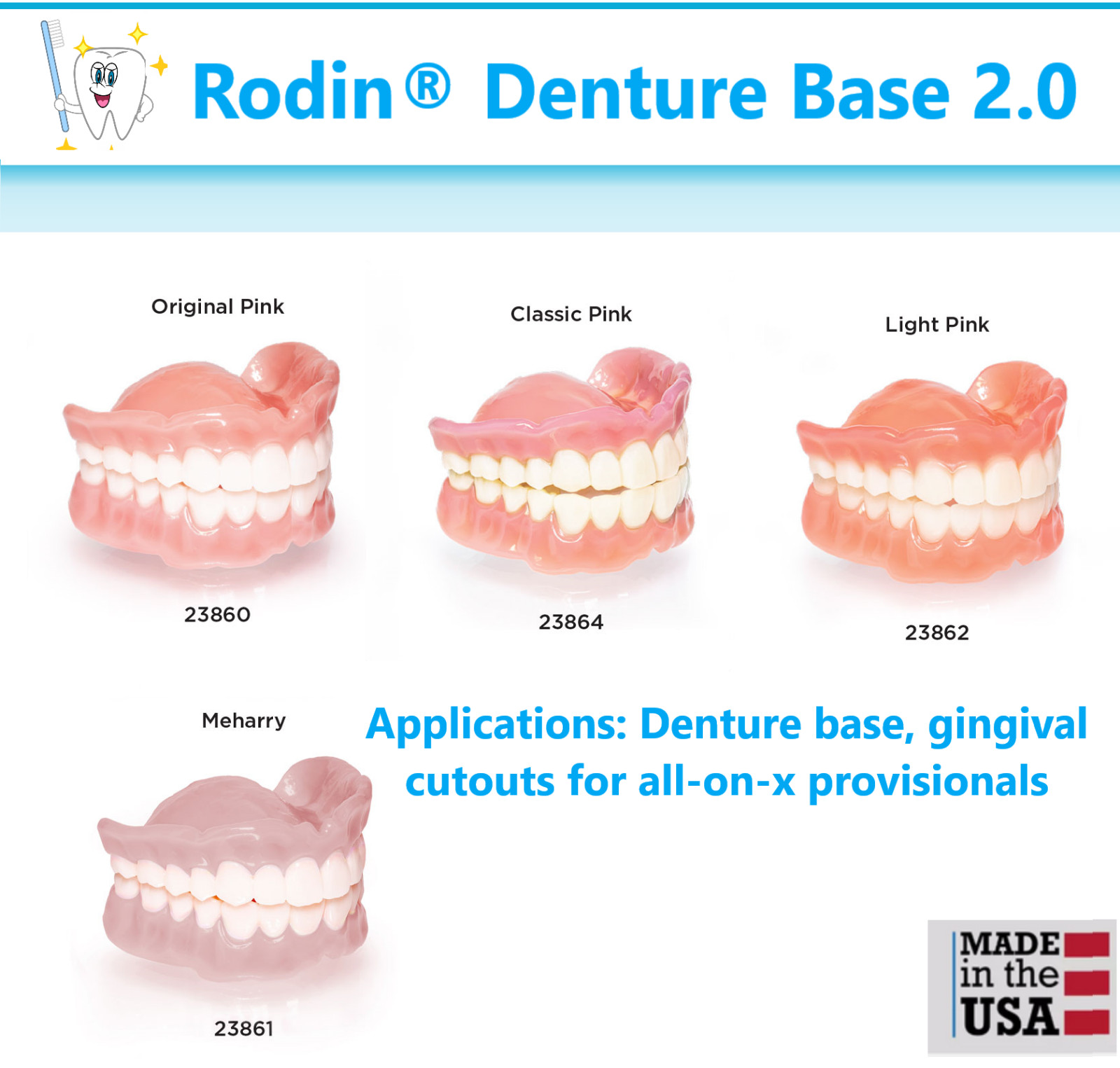 Dental Rodin Denture Base 2.0 Original Pink, 3D Printer Resins Class II, 23860