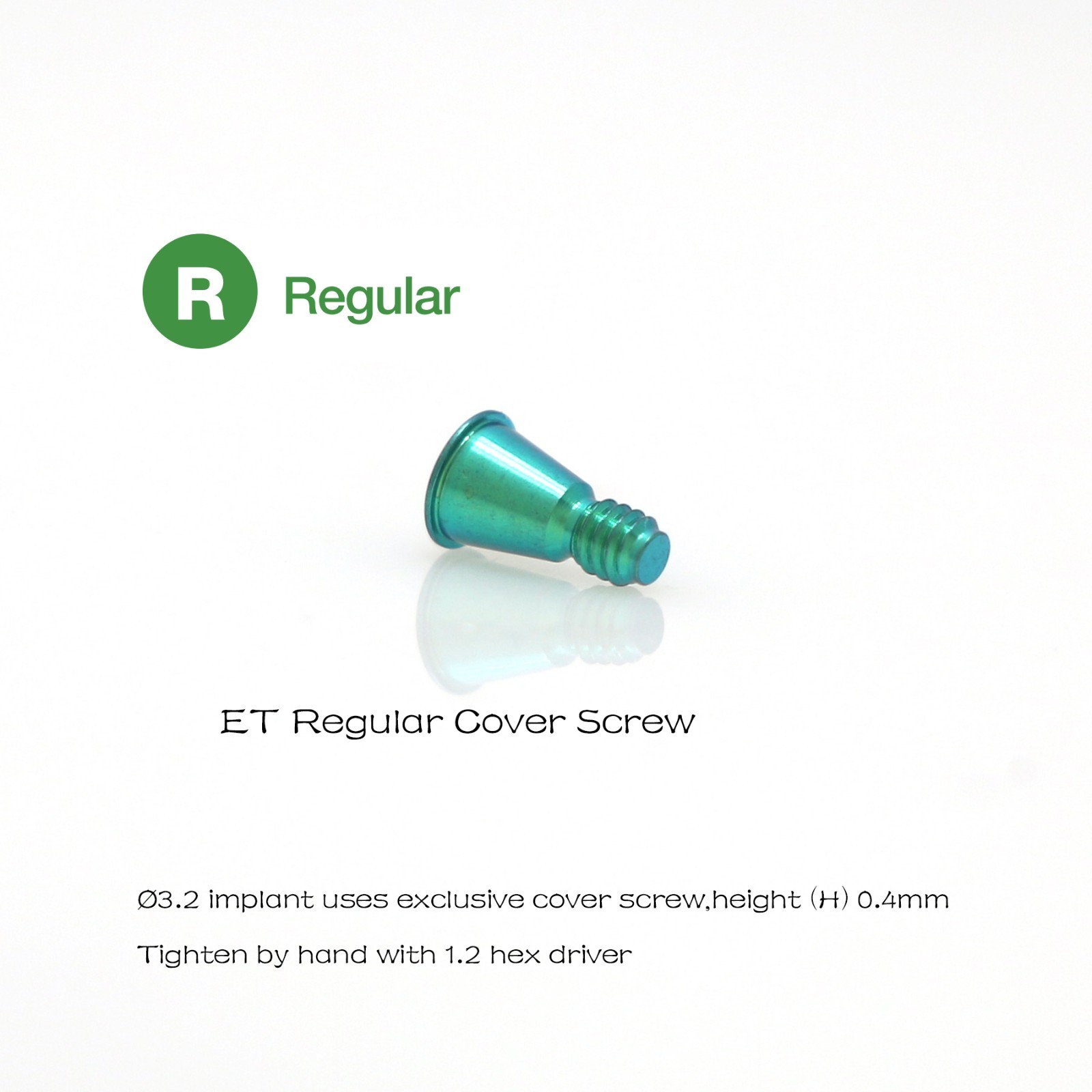 Regular Conical Connection Healing Cap Abutment 3-9mm Height Fits Hiossen Osstem