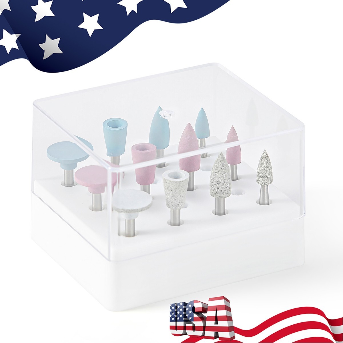 Dental Silicone Composite polishing kit Coarse Medium Fine RA For Contra Angle