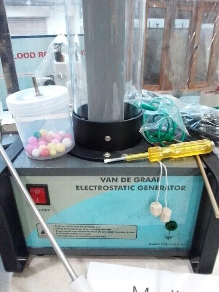 Van De Graaff Generator Motorised In Heavy Motor With All Practical Accessories