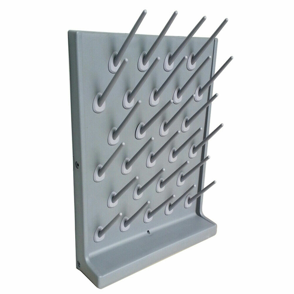 2*Laboratory Drying Rack PP Material Anti-corrosive 55*40*12cm 27 Pegs Durable