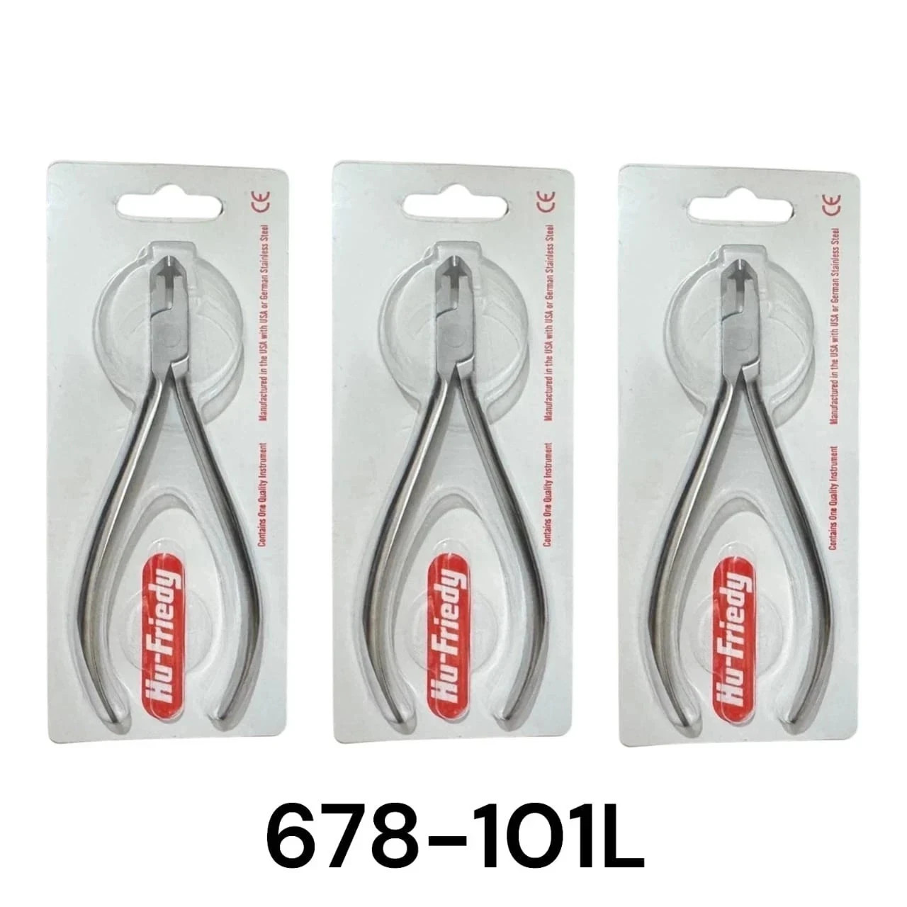 3X HU FRIEDY Universal Cut & Hold Distal End Cutter Pliers Long Handle 678-101L
