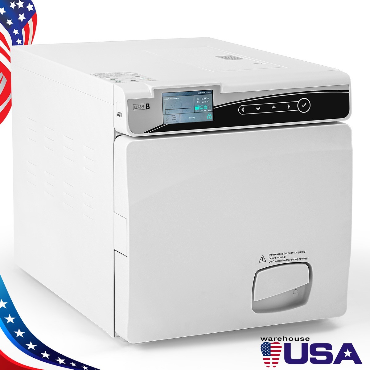 17L Class B Dental Medical Autoclave Steam Sterilizer LED Display USB Port
