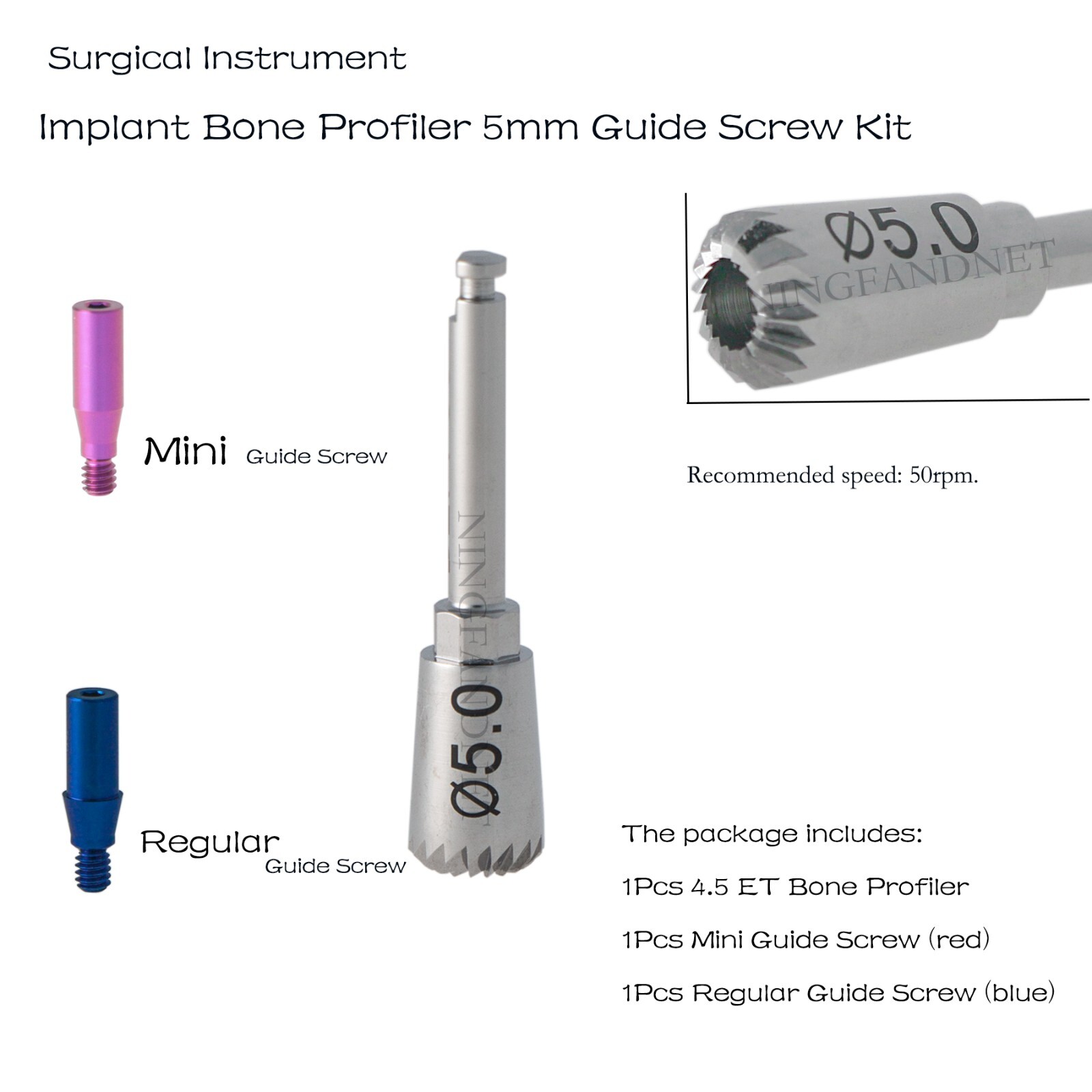 Dental Universal Implant TS Bone Profiler & Guide Screw Tool