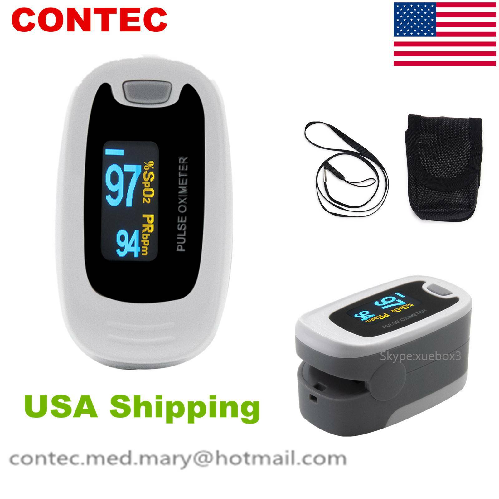Finger Pulse Oximeter SPO2 Sensor Pulse Heart Rate Meter Blood Oxygen O2 Monitor