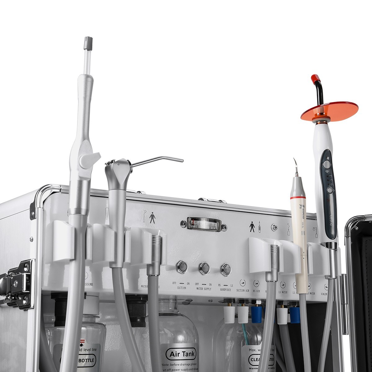 Portable Dental Unit with Air Compressor Scaler Curing Light/Folding Chair