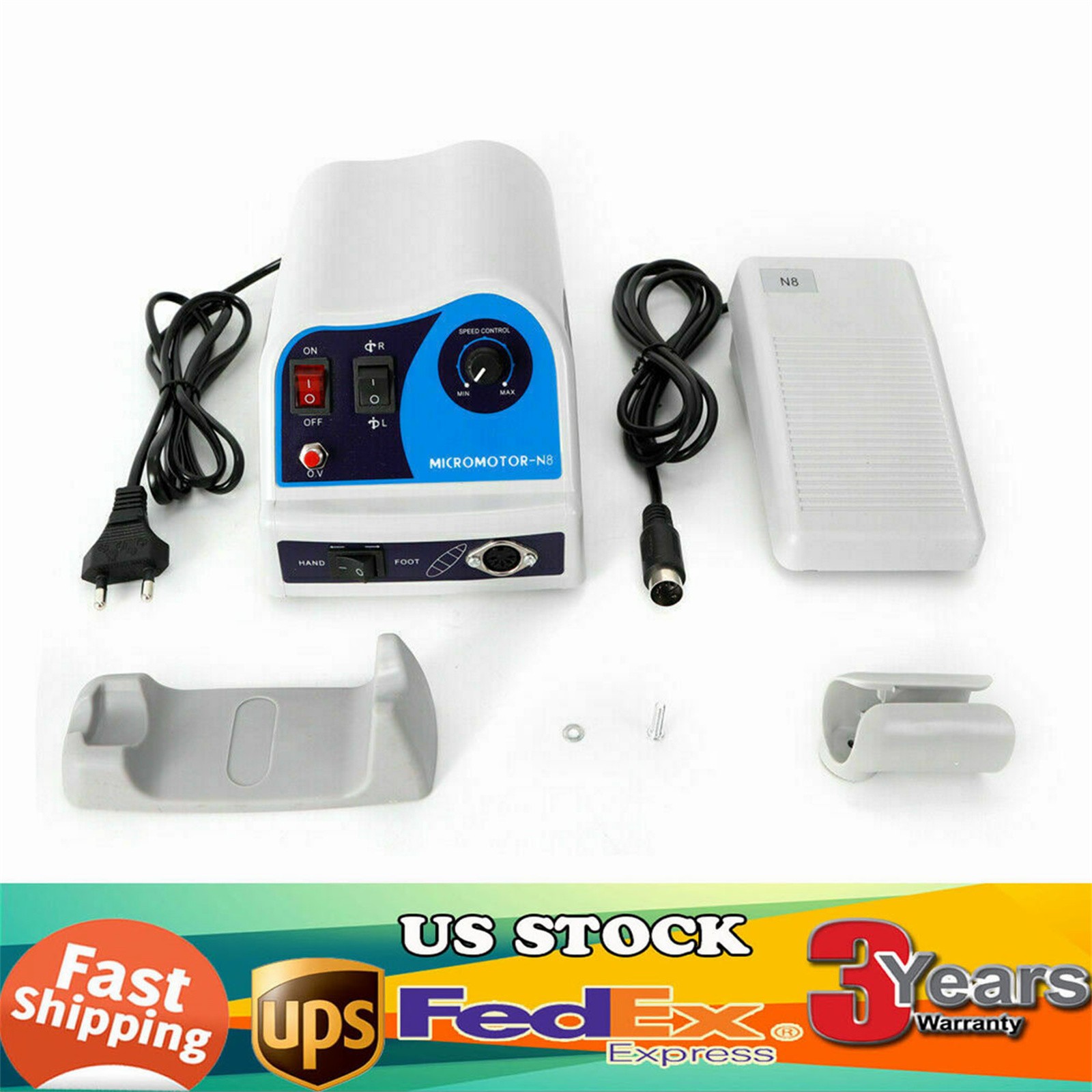 Dental Lab Polishing Handpiece 45K RPM Electric Micromotor N8 Polisher