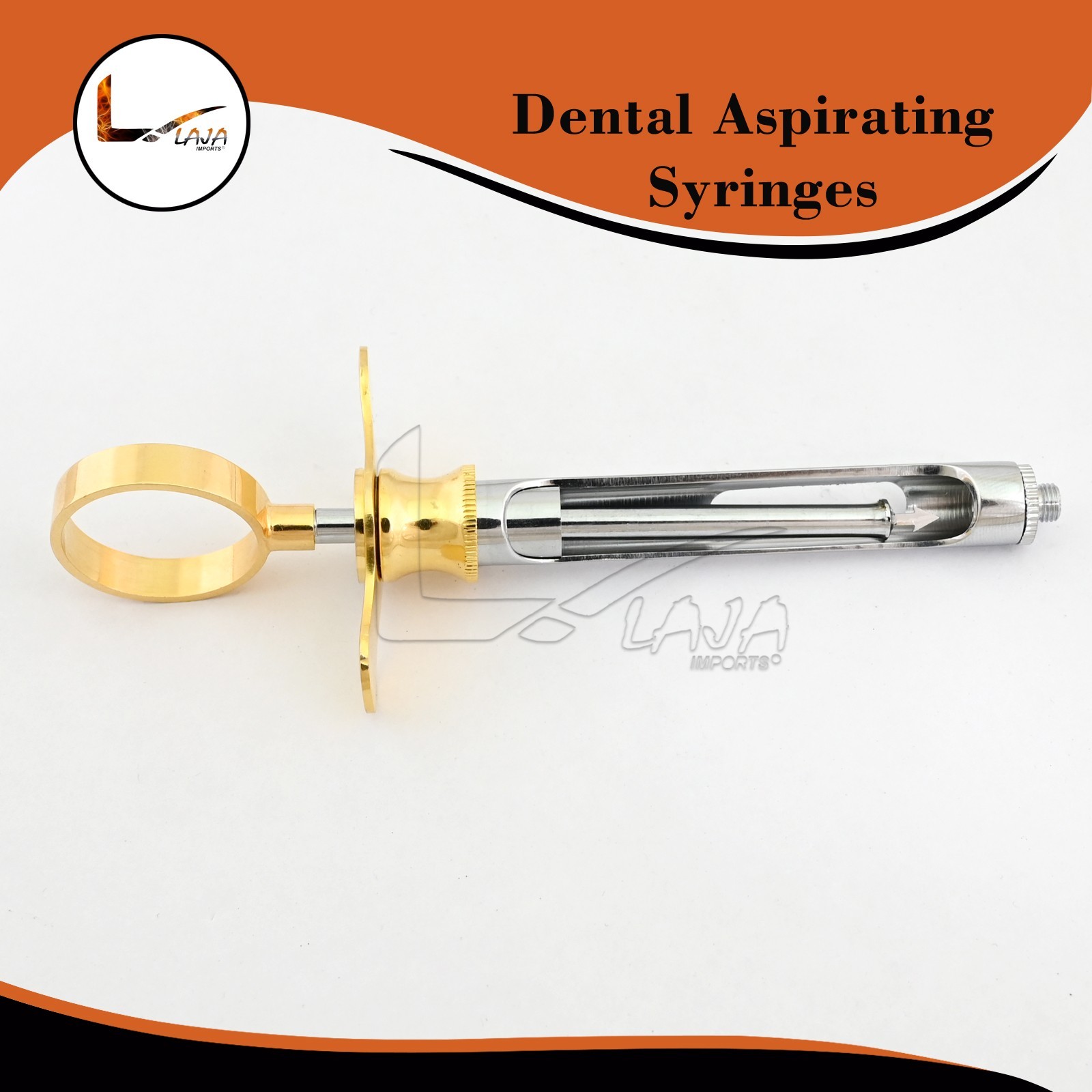 Dental Anesthetic Syringe Self-Aspirating 1.8CC Gold Ring DN-2604
