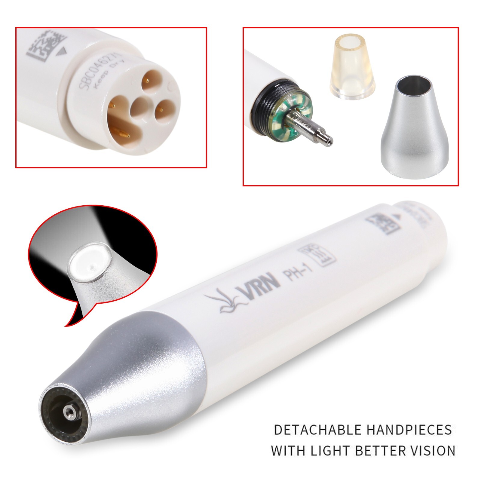 Dental LED Light Ultrasonic Piezo Scaler Handpiece PH-1 Fit for EMS Woodpecker