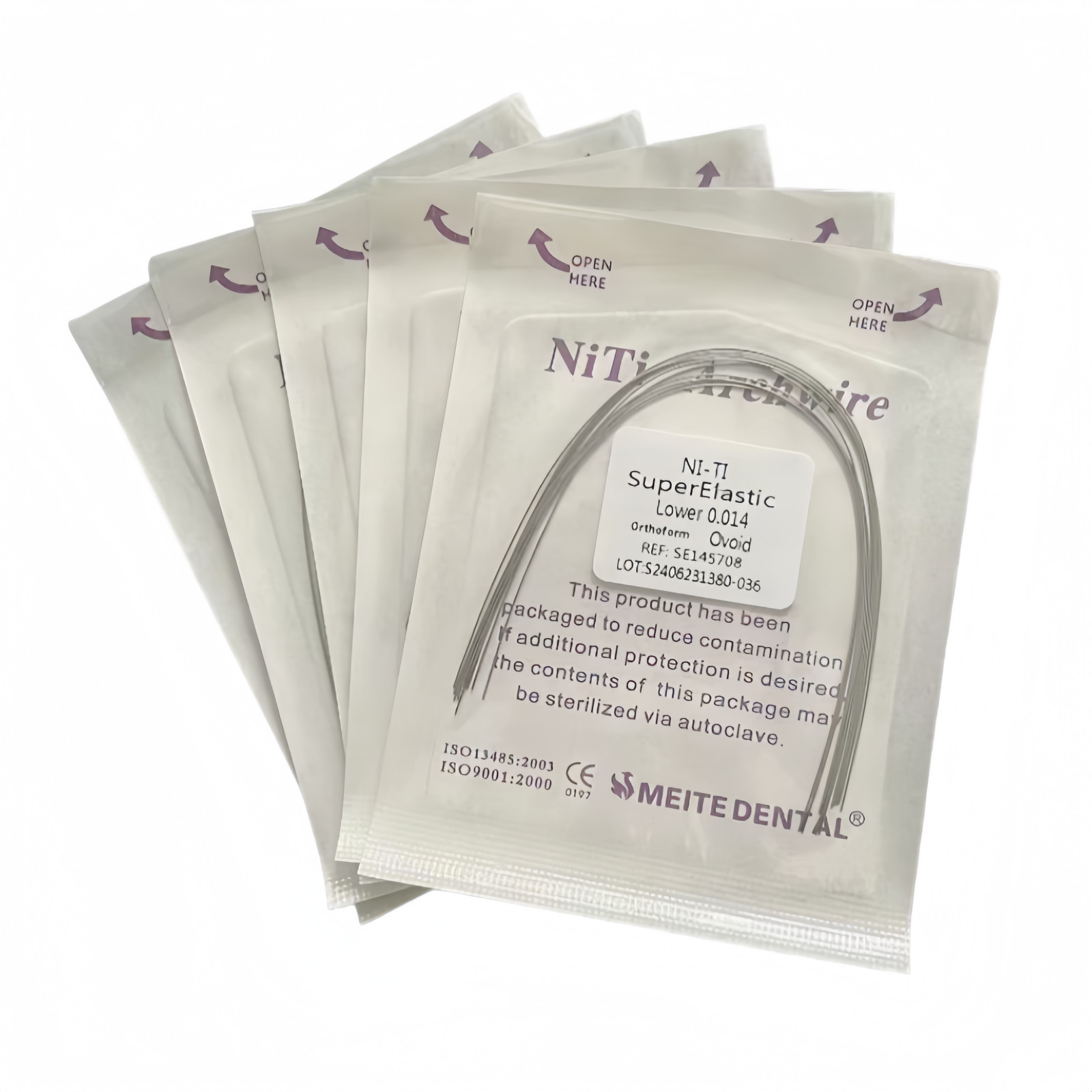 10Packs Dental Orthodontic Super Elastic Wire Niti Round Arch Wires Ovoid Form