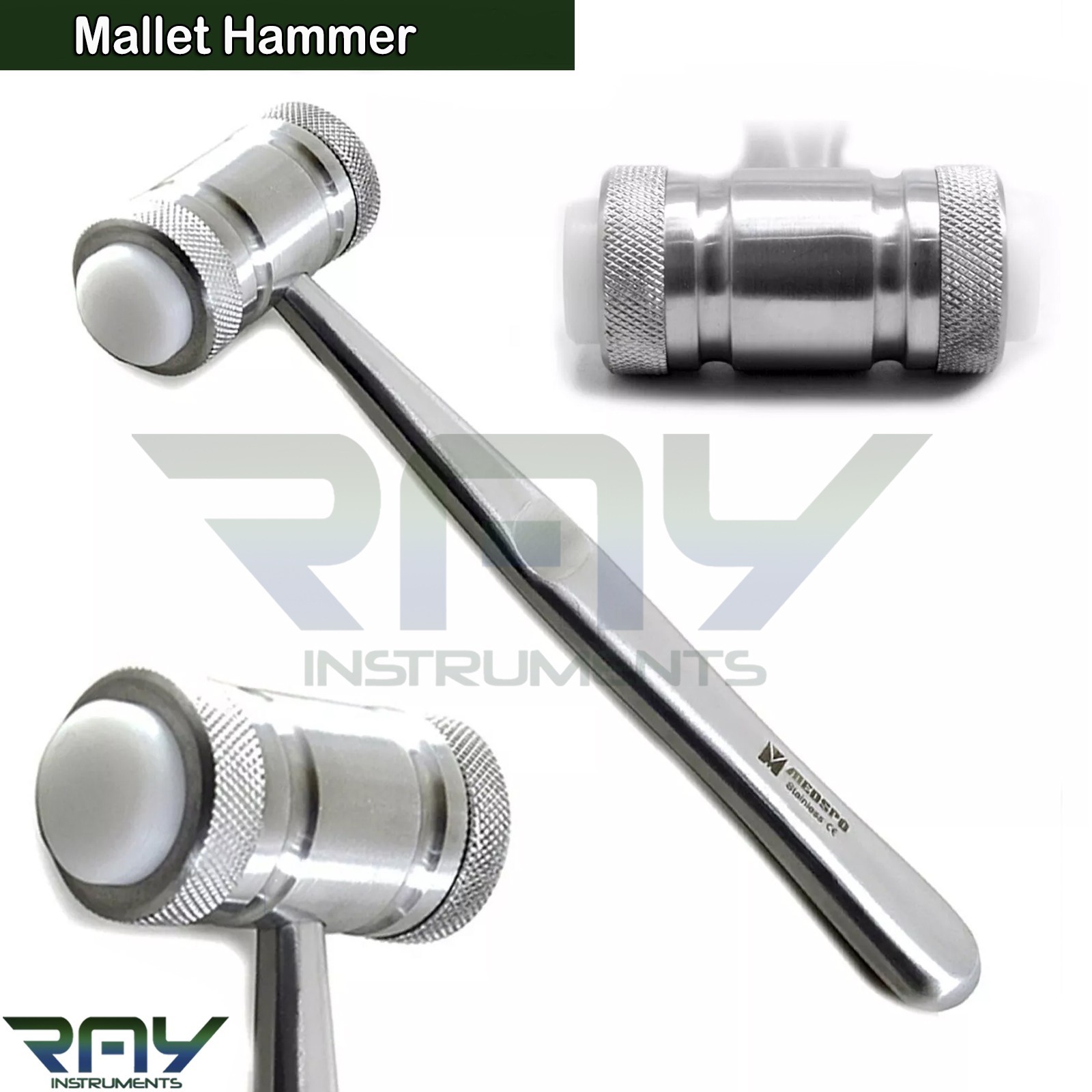 Dental Implant Sinus Lift Osteotome Bone Spreading Mallet Hammer Cassette Set