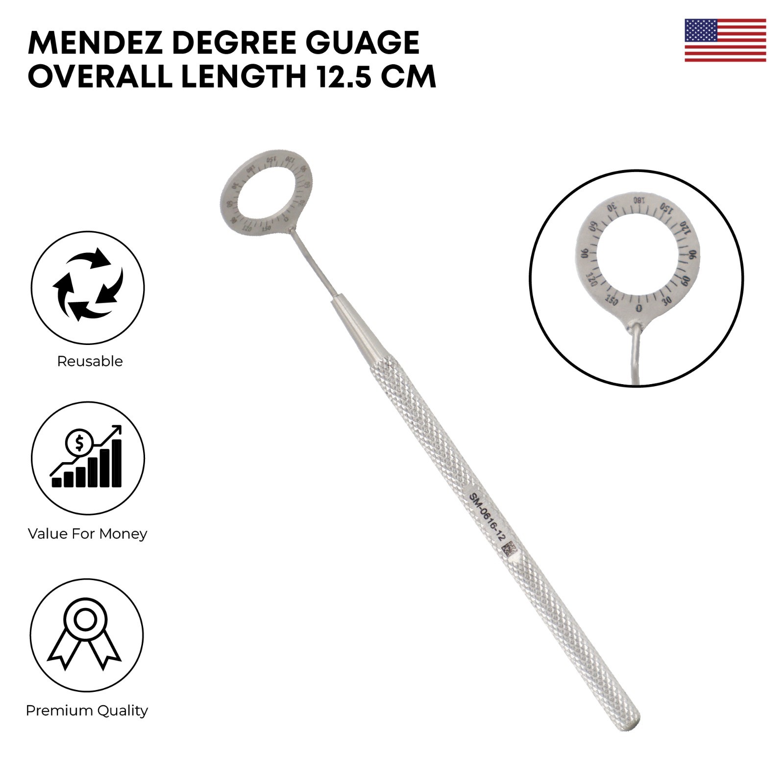 Mendez Degree Gauge Ophthalmic Toric Marker Premium Eye Instruments German Grade