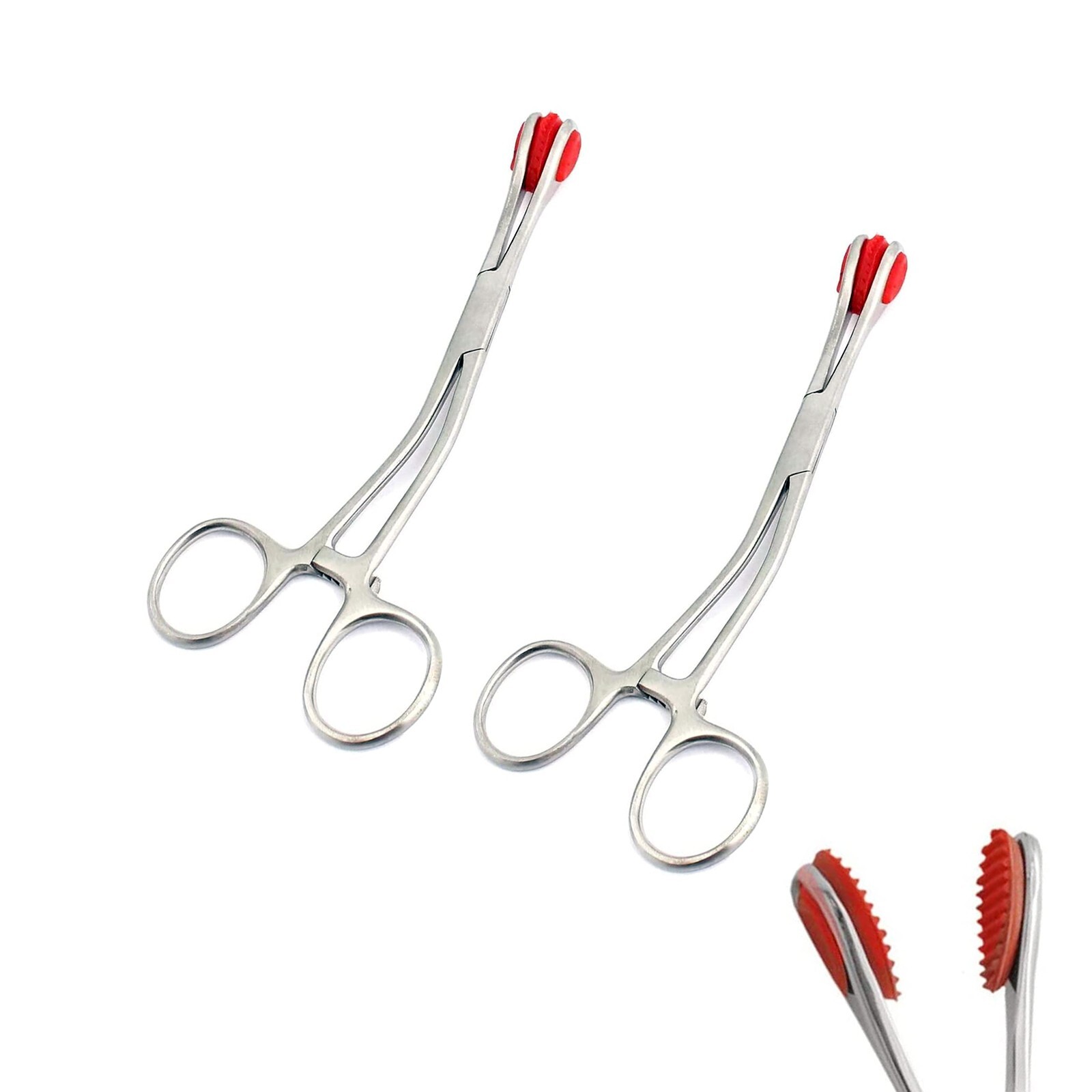 2 Pcs YOUNG Tongue Seizing Forceps 7″ Surgical Hospital & Veterinary Instruments