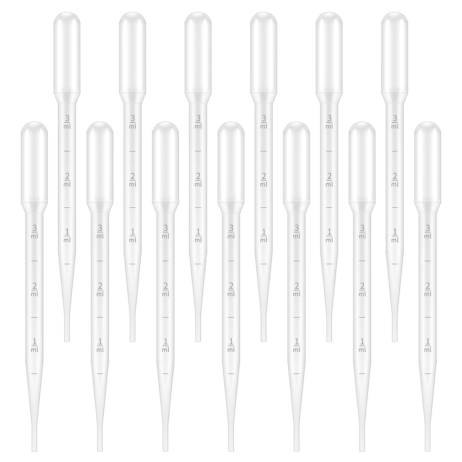 100PCS 3ml Disposable Plastic Pipettes, Essential Oils Graduated Transfer Pip…