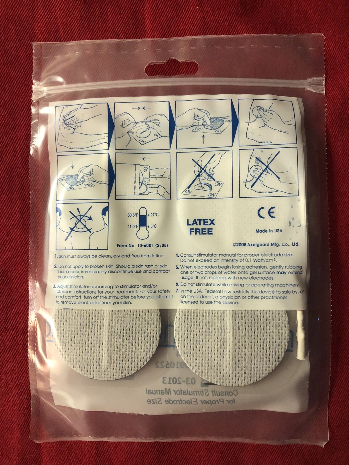 ValuTrode CF5000 2” inch Neurostimulation Electrodes with Multistick Gel QTY.4
