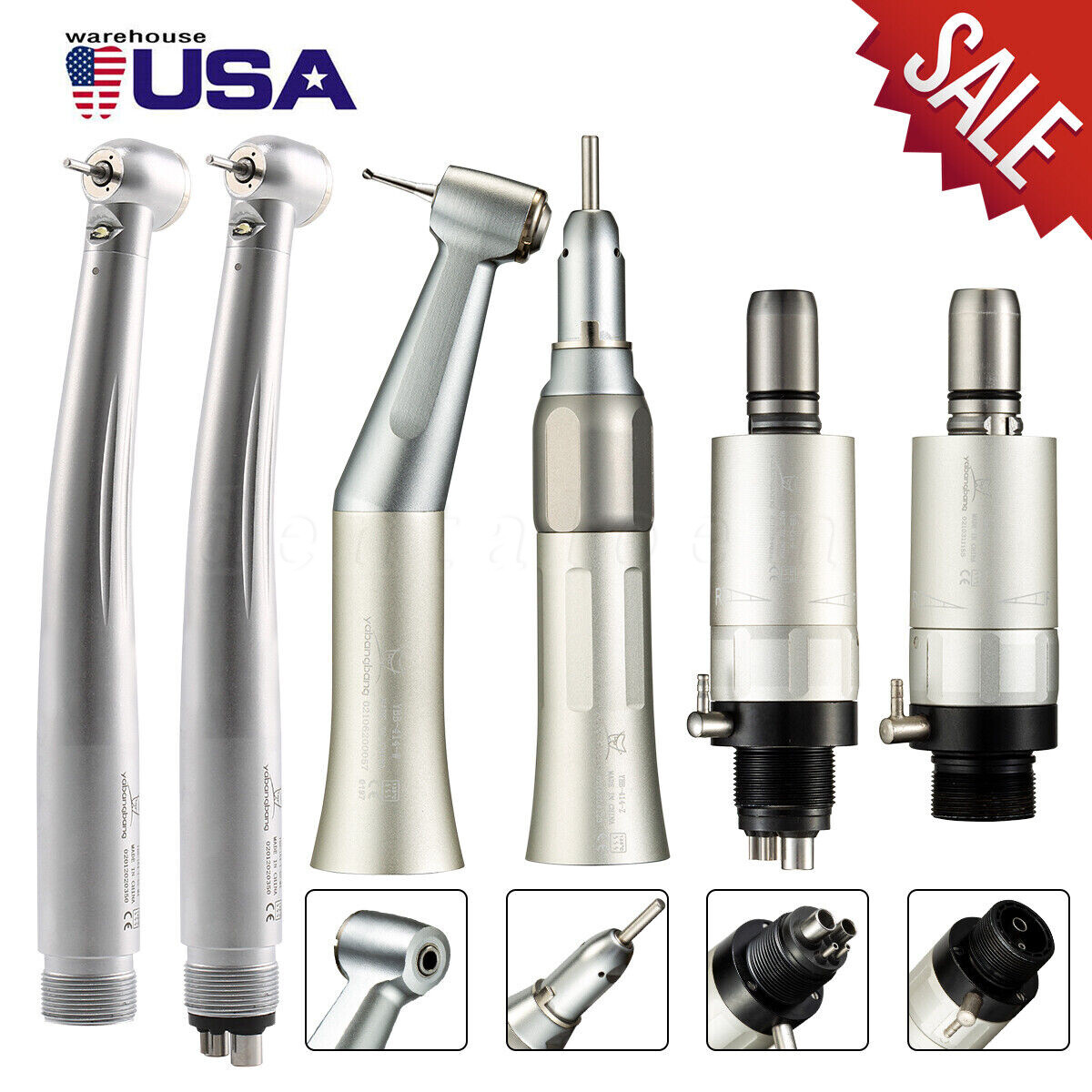 Estilo NSK Dental Alta y Baja Velocidad / Kit de Pieza de Mano de 4/2 Agujero