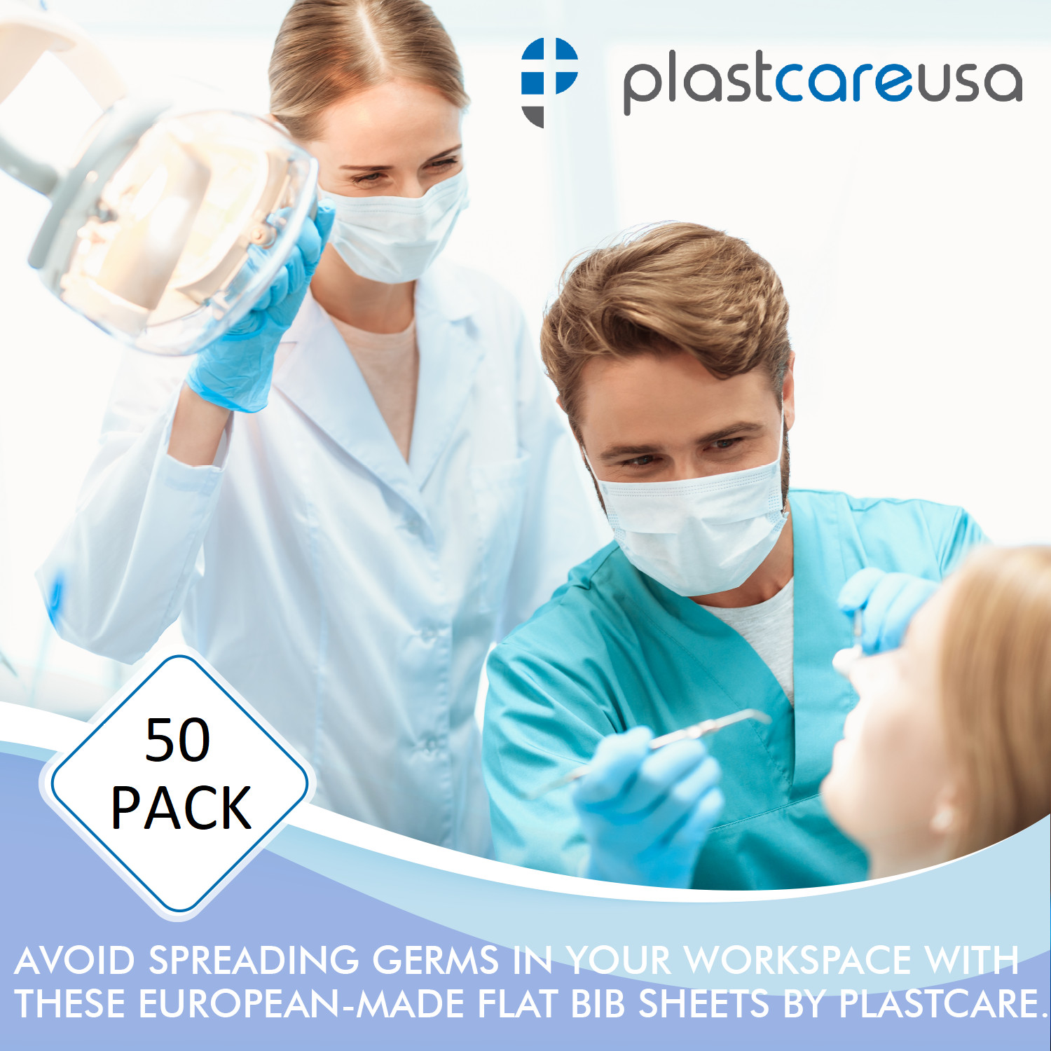 Disposable Patient Dental Bibs Assorted Colors, Tattoo Nail Table Paper Towels