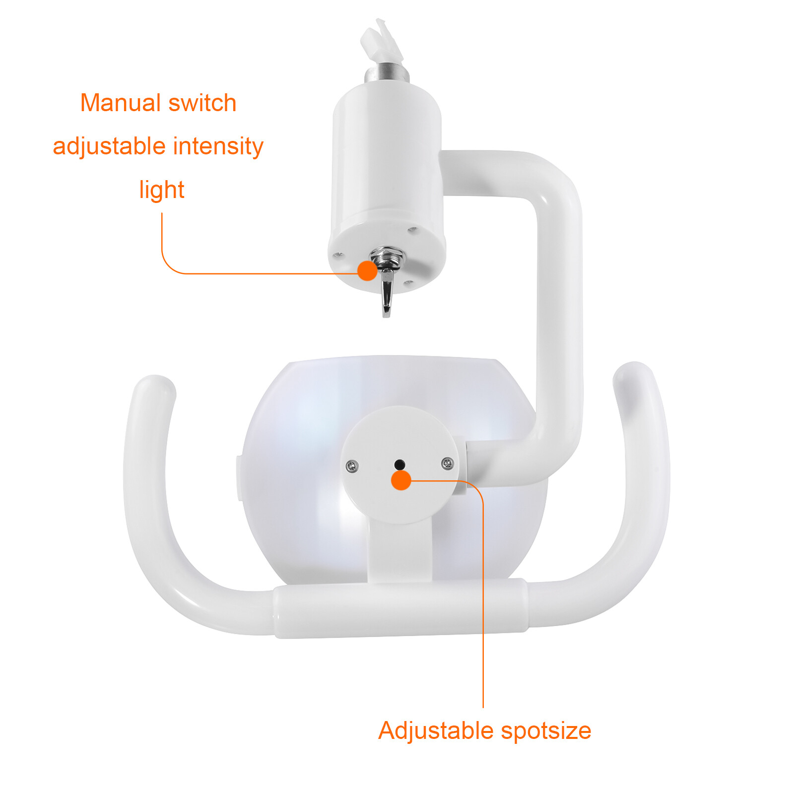 50W Wall-Mounted Dental Surgical Halogen Light Shadowless Lamp Light with Arm US