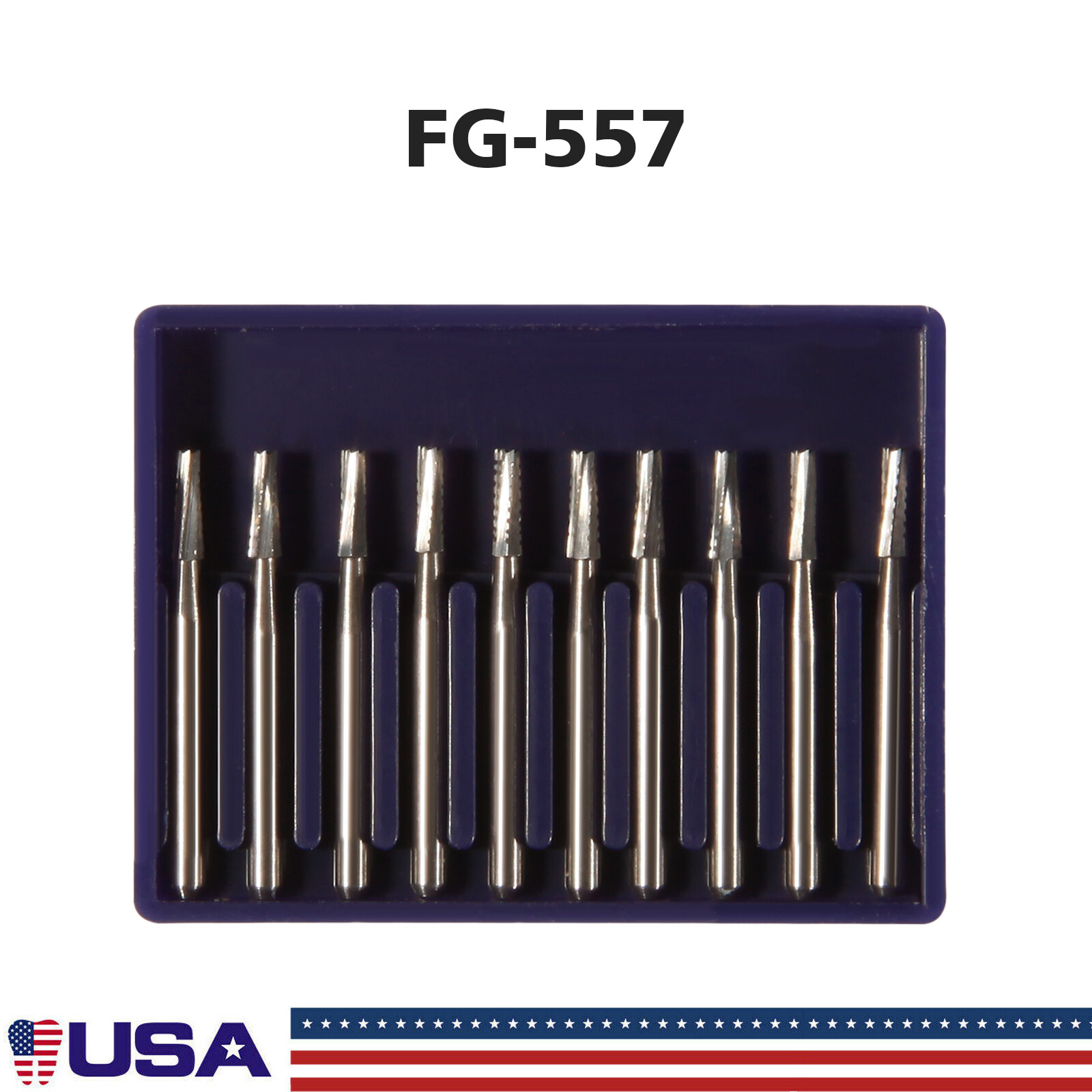 Dental Midwest FG #557 Clinic Length Cross Cut Carbide Burs 100pk