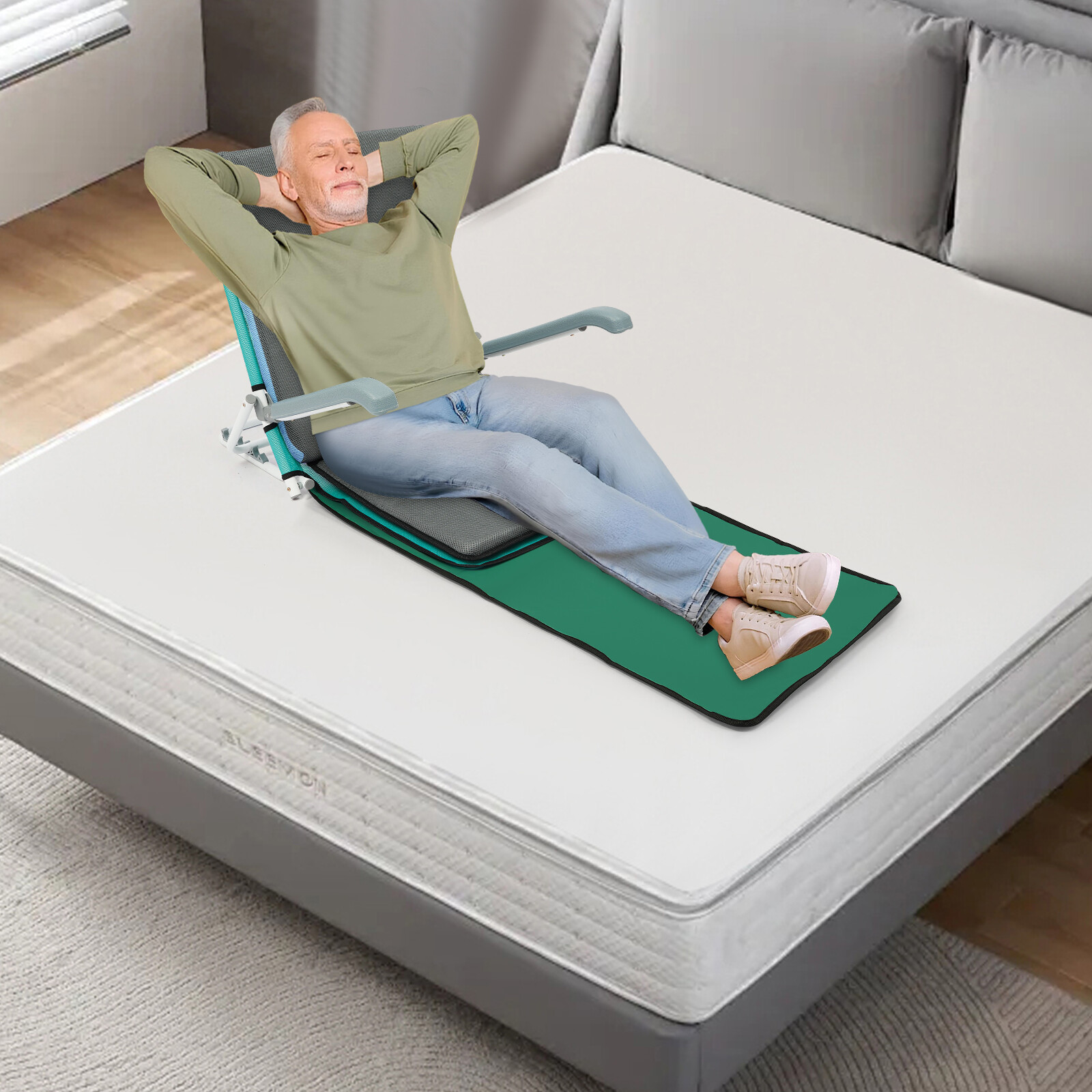 Adjustable Bed Backrest Portable Folding Backrest Lifting Bed Backrest US