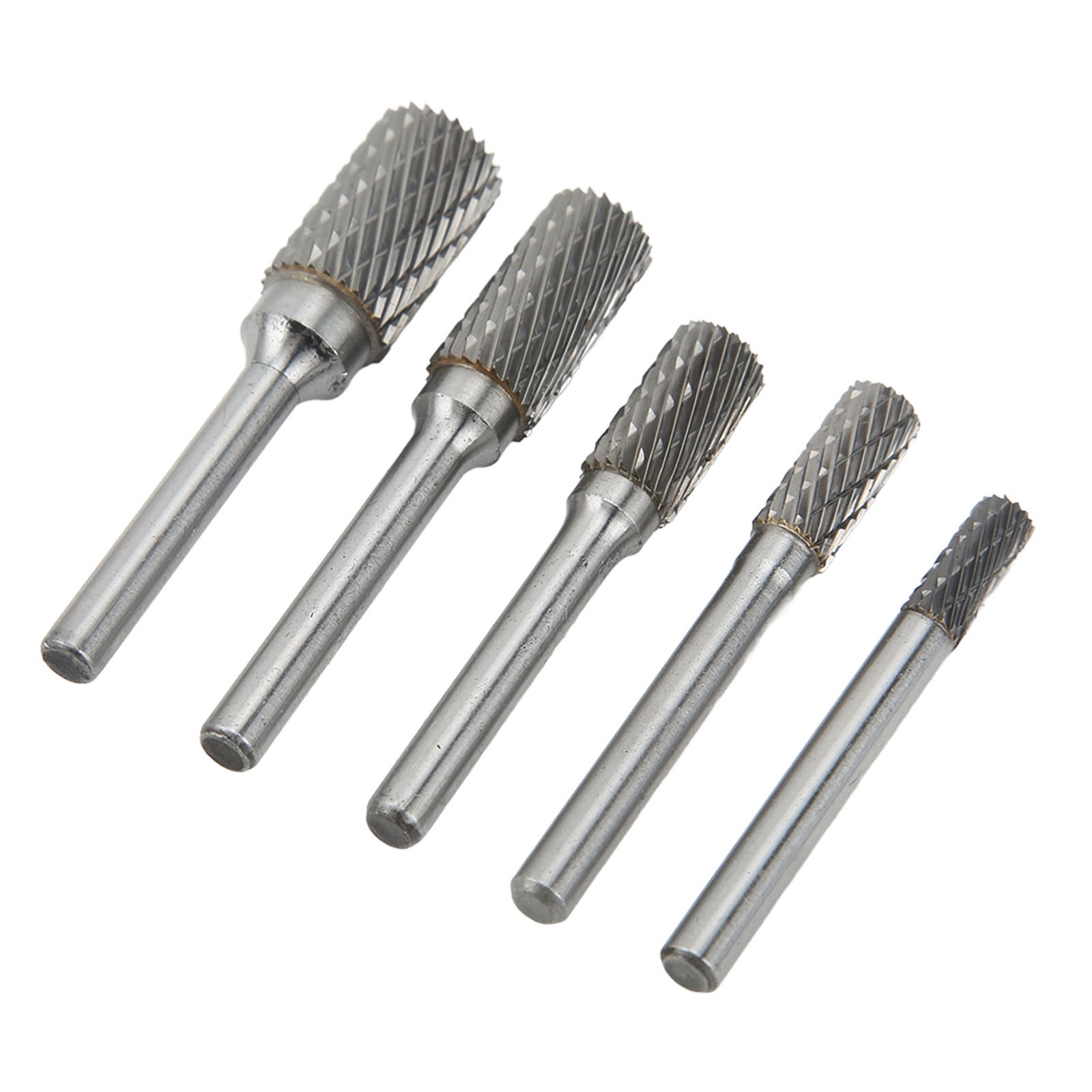 5PC Double Cut Carbide Burrs Set For Metalwork Wood Carving Grinding MLPL
