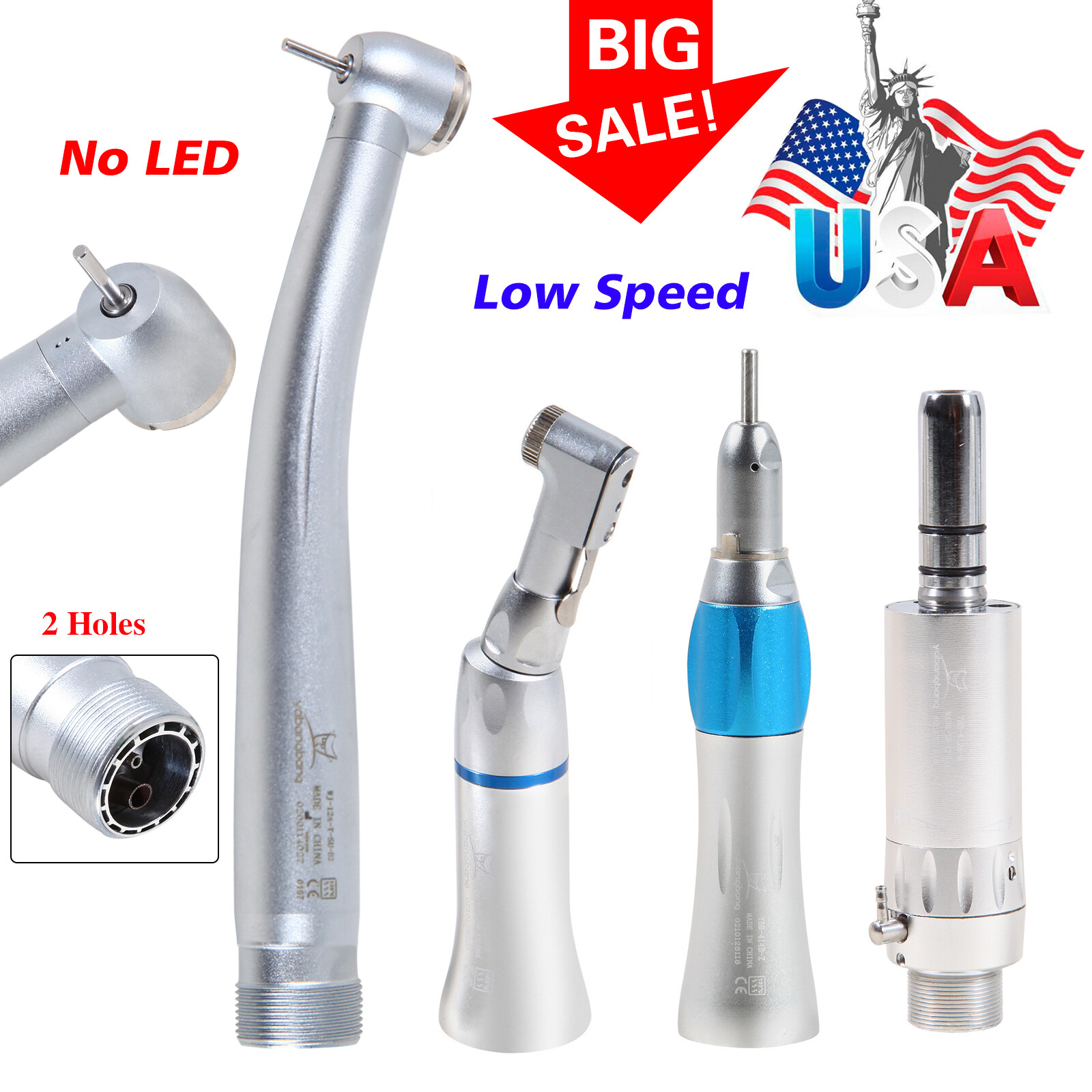 Yabangbang Dental High Low Speed Handpiece / Kit 2/4 Holes Air Turbine