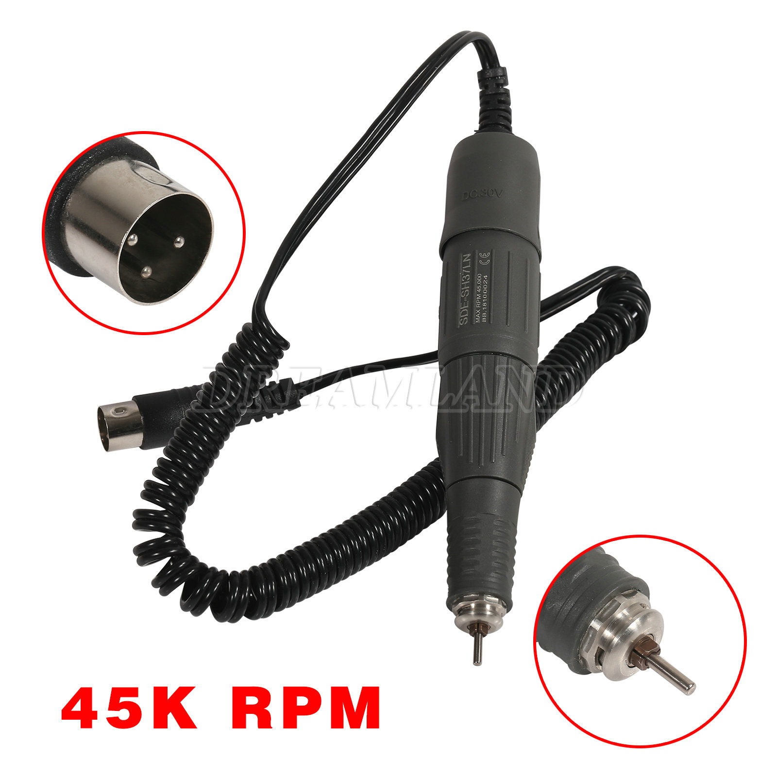 Dental Lab 45K RPM Polishing Handpiece for MARATHON Micromotor Polisher N8